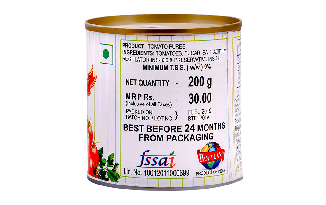 Golden Crown Tomato Puree    Tin  200 grams